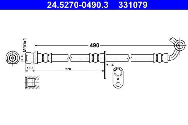 Bremsschlauch ATE 24.5270-0490.3