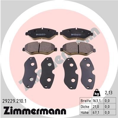Bremsbelagsatz Bremsbeläge ZIMMERMANN 29229.210.1
