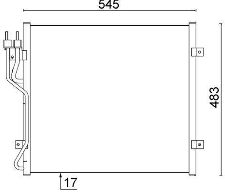 Kondensator, Klimaanlage MAHLE AC545000S