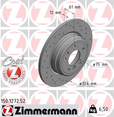 Bremsscheibe ZIMMERMANN 150.1272.52