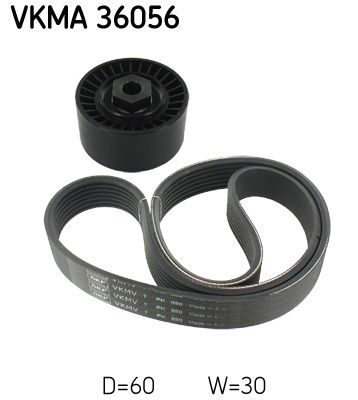 Keilrippenriemensatz SKF vkma 36056