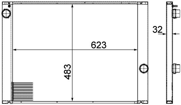 Kühler, Motorkühlung MAHLE CR1067000P