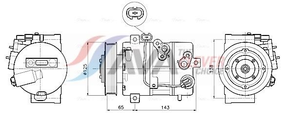 Kompressor, Klimaanlage AVA QUALITY COOLING KAAK345