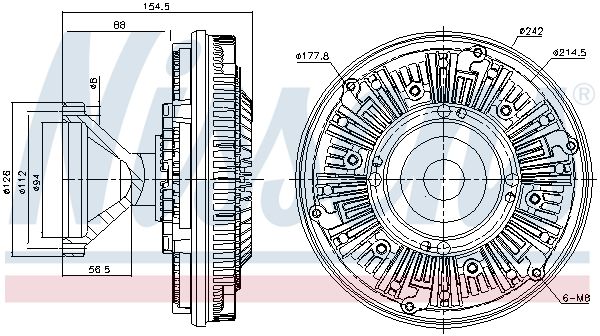 Kupplung, Kühlerlüfter NISSENS 86101