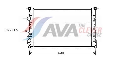 Kühler, Motorkühlung AVA QUALITY COOLING RT2198