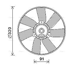 Lüfter, Motorkühlung AVA QUALITY COOLING vn7538