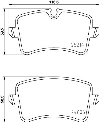 Bremsbelagsatz Bremsbeläge HELLA 8DB 355 016-061