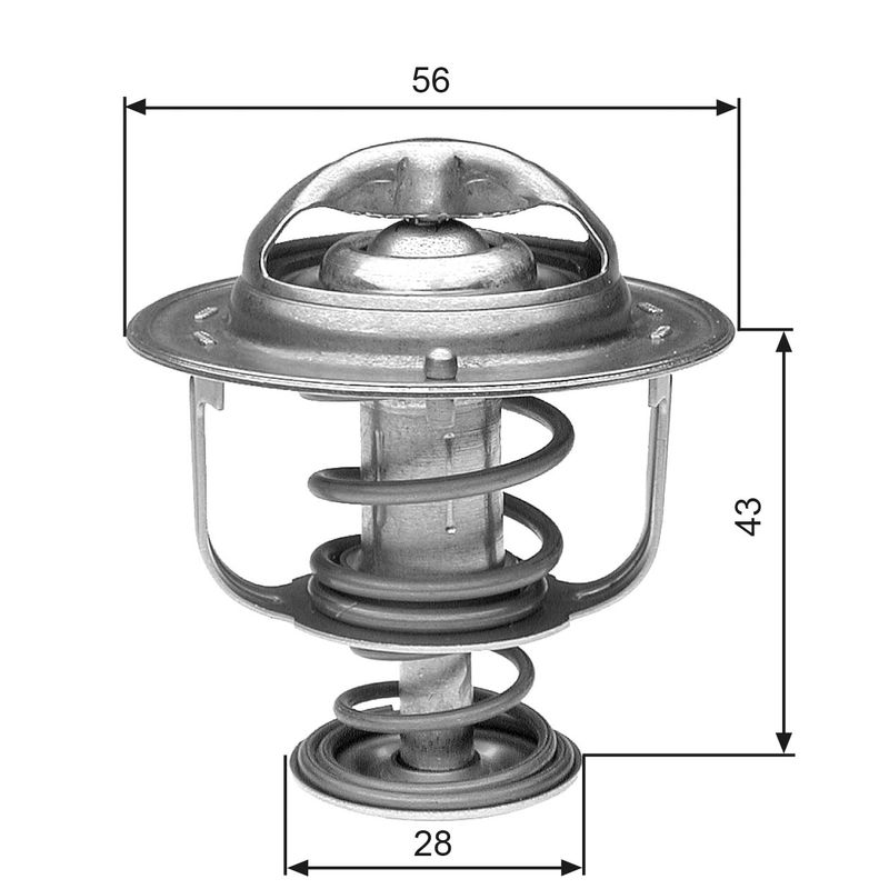 Thermostat, Kühlmittel GATES th31271g1
