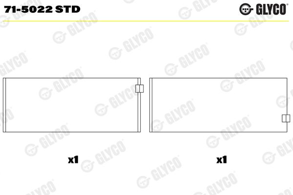 Pleuellager GLYCO 71-5022STD