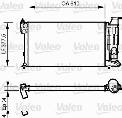 Kühler, Motorkühlung VALEO 730985