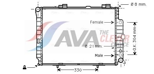 Kühler, Motorkühlung AVA QUALITY COOLING MSA2208