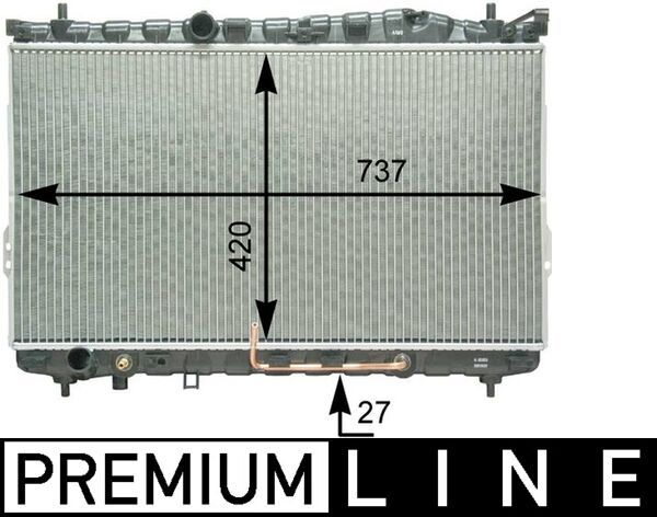 Kühler, Motorkühlung MAHLE CR1296000P