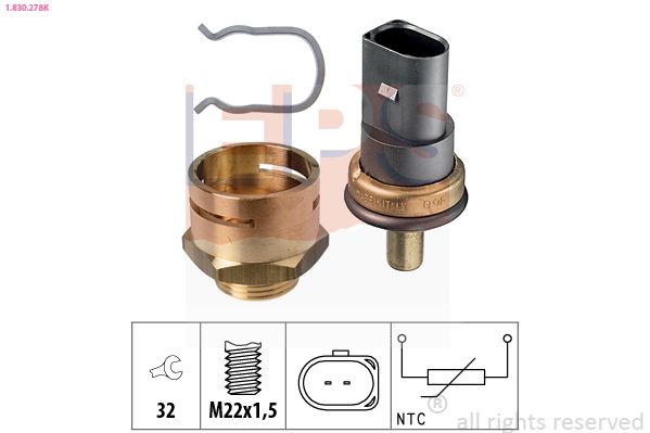 Sensor, Kühlmitteltemperatur EPS 1.830.278k