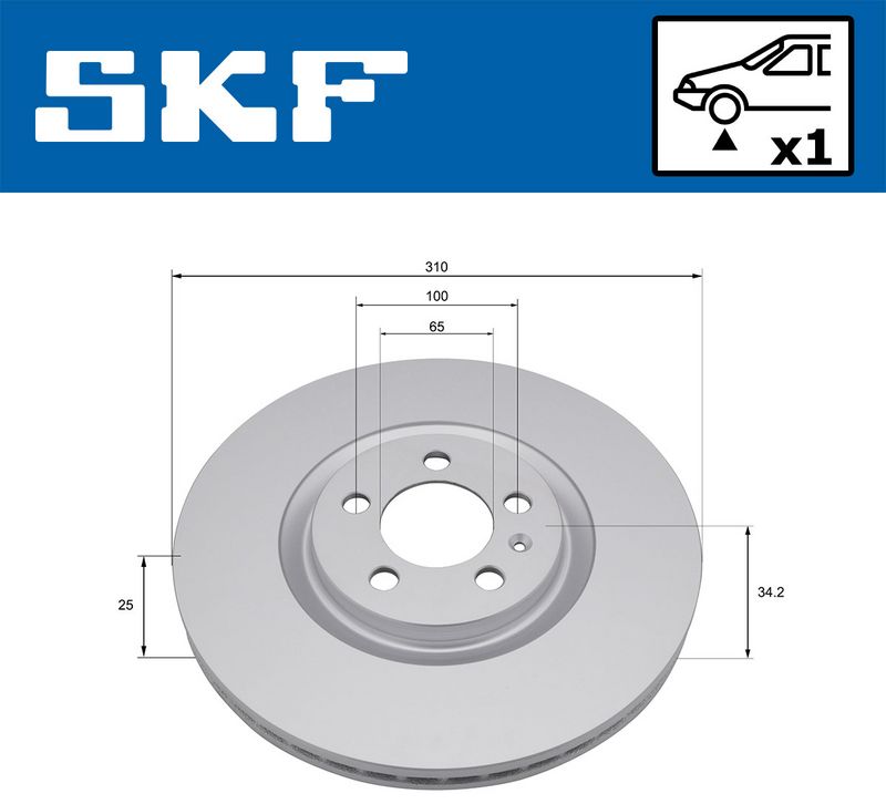 Bremsscheibe SKF VKBD 81361 V1