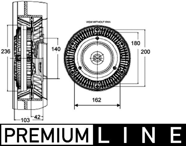 Kupplung, Kühlerlüfter MAHLE CFC132000P