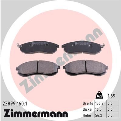 Bremsbelagsatz Bremsbeläge ZIMMERMANN 23879.160.1