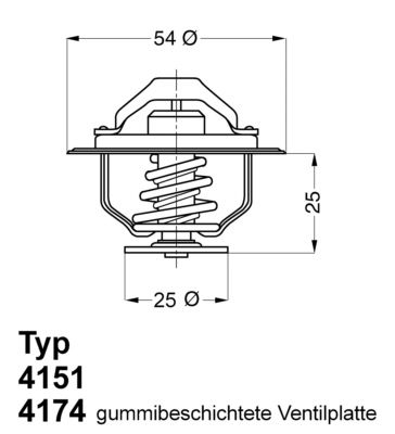 Thermostat, Kühlmittel WAHLER 4174.88D