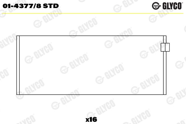 Pleuellager GLYCO 01-4377/8STD