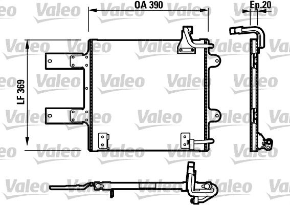 Kondensator, Klimaanlage VALEO 817246