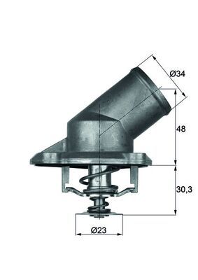 Thermostat, Kühlmittel MAHLE TI22492