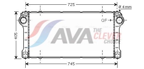 Ladeluftkühler AVA QUALITY COOLING TO4565