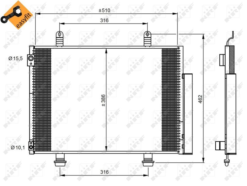 Kondensator, Klimaanlage NRF 35944