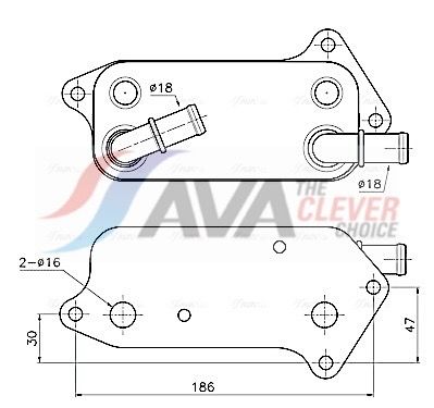 Ölkühler, Motoröl AVA QUALITY COOLING SB3083