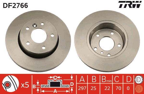 Bremsscheibe TRW DF2766