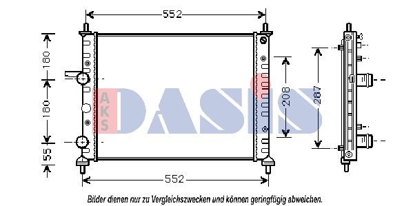 Kühler, Motorkühlung AKS DASIS 080023N