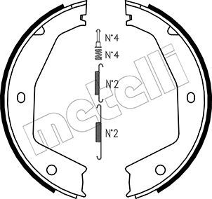 Bremsbackensatz, Feststellbremse METELLI 53-0197K