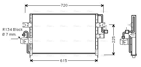 Kondensator, Klimaanlage AVA QUALITY COOLING dn5166