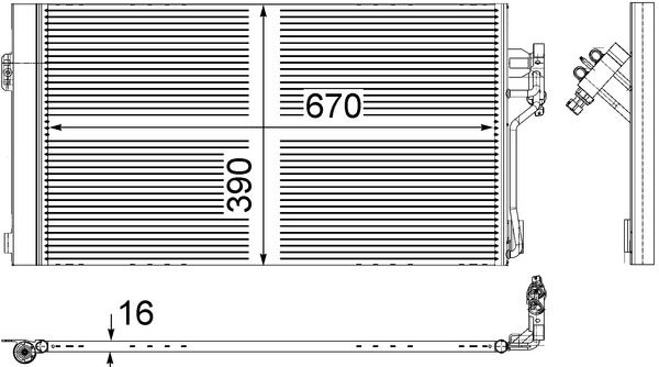 Kondensator, Klimaanlage MAHLE AC761000S