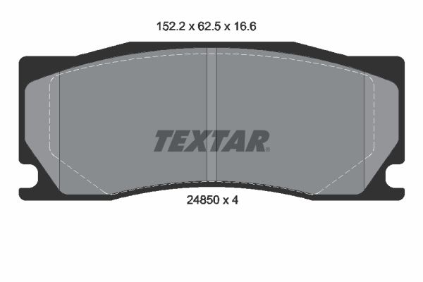 Bremsbelagsatz, Scheibenbremse TEXTAR 2485001