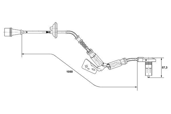 Sensor, Raddrehzahl BOSCH 0 265 001 280
