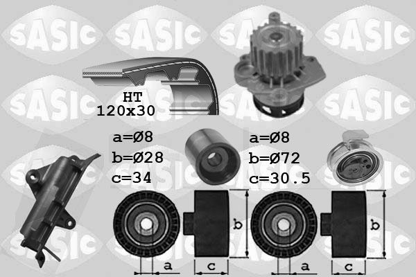 Wasserpumpe + Zahnriemensatz SASIC 3906024
