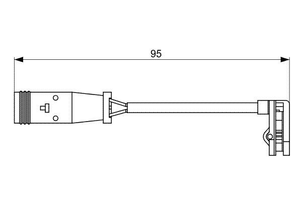 Warnkontakt, Bremsbelagverschleiß BOSCH 1987473036