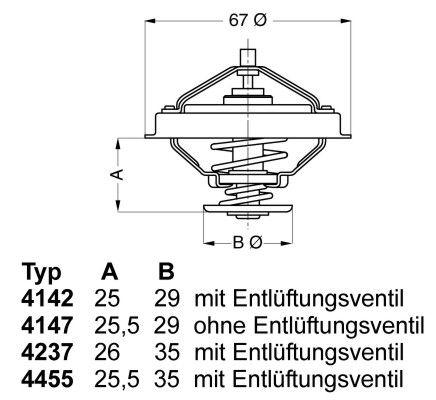 Thermostat, Kühlmittel WAHLER 4455.80D