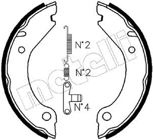 Bremsbackensatz, Feststellbremse METELLI 53-0473K