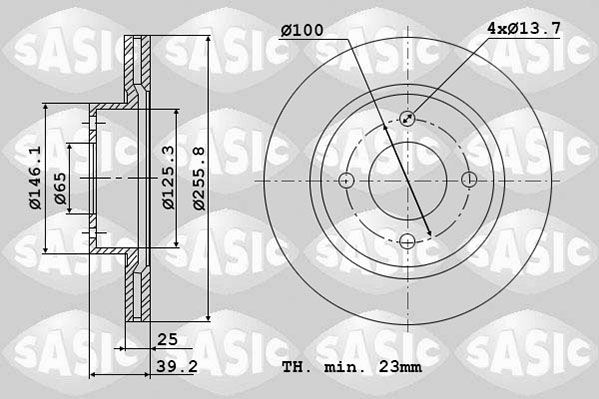 Bremsscheibe SASIC 6106030