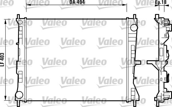 Kühler, Motorkühlung VALEO 732903