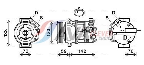 Kompressor, Klimaanlage AVA QUALITY COOLING OLAK579