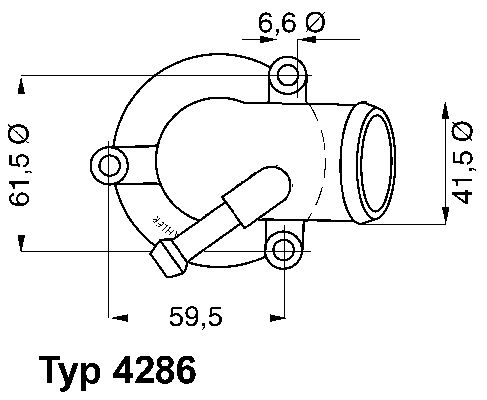 Thermostat, Kühlmittel WAHLER 4286.87D