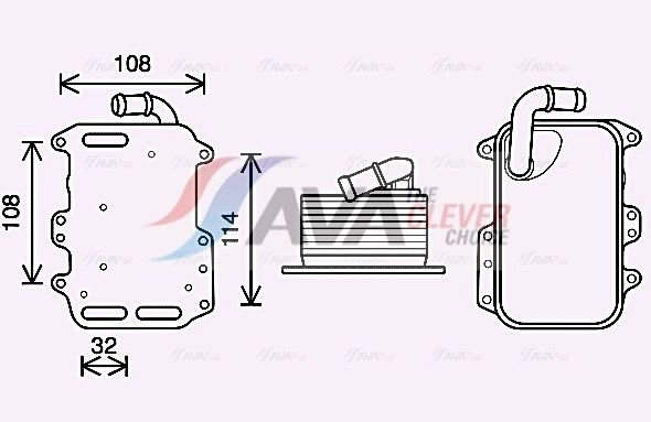 Ölkühler, Motoröl AVA QUALITY COOLING AI3405