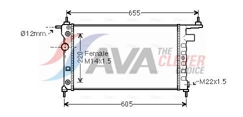 Kühler, Motorkühlung AVA QUALITY COOLING OLA2184