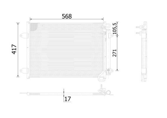 Kondensator, Klimaanlage MAHLE AC734000S