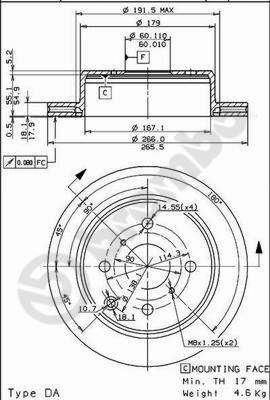 Bremsscheibe BREMBO 09.5706.10