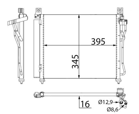 Kondensator, Klimaanlage MAHLE AC591000S