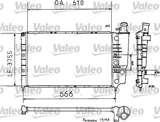 Kühler, Motorkühlung VALEO 810938