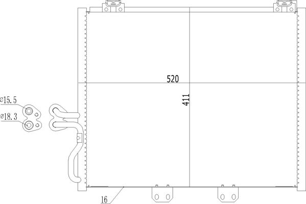 Kondensator, Klimaanlage HART 612 222