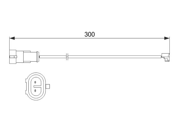 Warnkontakt, Bremsbelagverschleiß BOSCH 1987473535